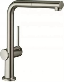Baterie bucatarie cu dus extractibil Hansgrohe Talis M54 270 cu 1 jet pentru incalzitoare cu flux continuu finisaj otel inoxidabil