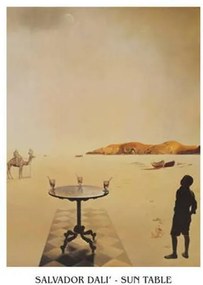 Imprimare de artă Salvador Dali - Sun Table, Salvador Dalí, (50 x 70 cm)