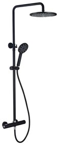 Set de duș cu baterie termostatică BATH DELUXE 31-120-05-02-00 DRAGOR negru mat