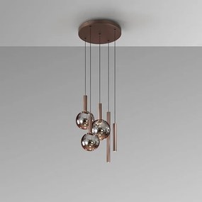 Lustra cu 5 pendule LED suspendate Sapore