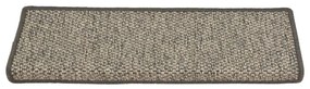 Covorase scari autoadezive, 15 buc., gribej, 65x25 cm, sisal 15, gri si bej, 65 x 25 cm