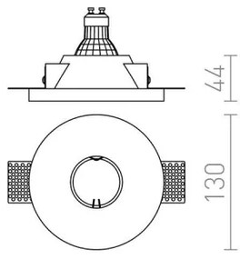 Plafonieră încastrată DAG 1xGU10/35W/230V RED-Design Rendl-R12357