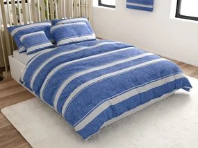 Lenjerie de pat din bumbac Renforce BLUE LINE albastru Dimensiunile lenjeriei: 70 x 90 cm | 140 x 200 cm