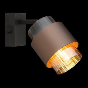 Globo 15560-1C - Aplică de perete tip spot MILLEY 1xE27/40W/230V negru/bronz