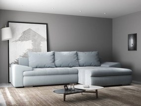 Colțar extensibil dumonde cu ladă de depozitare si sezut confortabil din spuma high-density, Leonardo Zoom Grey 260x185 cm II