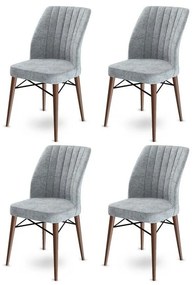 Set de scaune de sufragerie Flex Grey and Brown, 4buc.