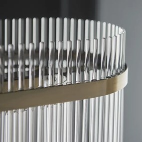 Lustră pe lanț Endon 112573 MARIETTA 4xE14/6W/230V alamă/transparent