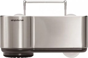Organizator pentru chiuveta Simplehuman KT1116, 14,3 x 19,4 x 19,5 cm, Otel inoxidabil, Inox/Gri