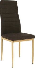 Scaun COLETA NOVA, maro inchis/fag, textil/metal, 41x49x96 cm