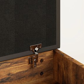 HOMCOM Mobilier pentru încălțăminte Bancă cu depozitare în 2 niveluri, nișă + compartiment integrat cu pernă, efect lemn de mahon | Aosom Romania