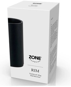 Suport de perete pentru periuțe de dinți Zone Rim. negru