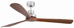 Ventilator de tavan cu telecomanda LANTAU XL nickel/lemn maro