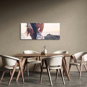 Tablou - Femeia pe plajă (120x50 cm)