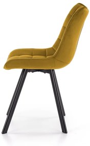 Scaun K332 velvet mustariu