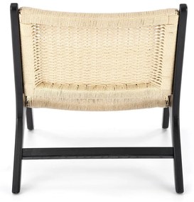 Fotoliu Foden natur/negru - H74 cm