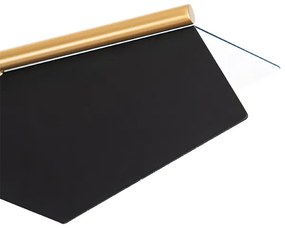 Lampă de podea de design neagră cu aur - Sinem