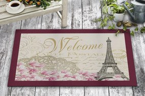 Covor intrare TOUR EIFFEL, 45x70 cm, forma dreptunghiulara, pasla/PVC,