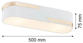 Aplică TONI 3xE27/15W/230V albă/aurie Argon 6003