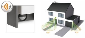 Aplică de exterior BRIDGE cu senzor 1xE27/15W/230V IP44 Philips