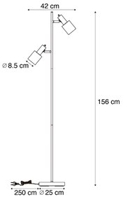 Moderne vloerlamp blauw 2-lichts - Stijn