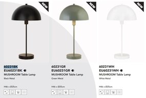 Veioza, Lampa de masa decorativa Mushroom negru