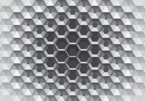 Fototapet - 3D hexagon (152,5x104 cm)