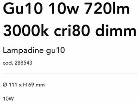 Bec LED dimabil, Gu10 10W 720lm 3000K cri80 dimm