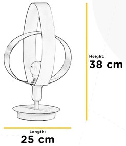 Lampă de masă ONLI SERENA 1xE14/6W/230V alb 38 cm