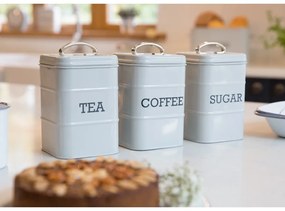 Cutie metalică pentru zahăr Kitchen Craft Nostalgia, gri, înălțime 17 cm
