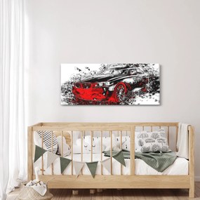 Tablou - Mașina pictată în acțiune (120x50 cm)