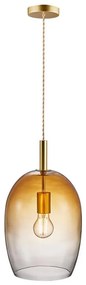 Nordlux - Pendul pe cablu UMA, 1xE27/40W/230V, Ø 23 cm, maro/fumuriu