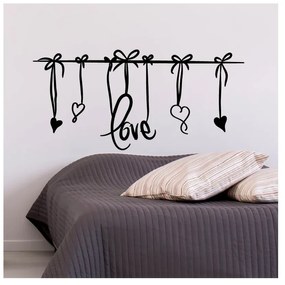 Autocolant Ambiance Love Headboard, alb