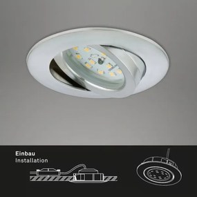 Briloner 7296-039 - Set 3x LED plafonieră încastrată pentru baie 1xLED/6,5W/230V IP23