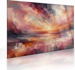 Tablou pe sticlă - Răsărit pictat (70x50 cm)