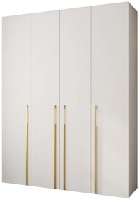 Dulap de haine 190 cm Carmela 40-3 (alb + Auriu). 1126626