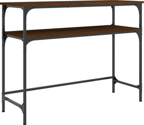 vidaXL Măsuță consolă, stejar maro, 100x35,5x75 cm, lemn prelucrat