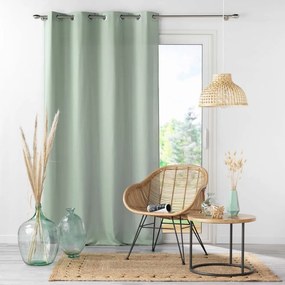 Draperie verde salvie dimout (semi-opacă) din microfibră 140x280 cm Absolu – douceur d'intérieur