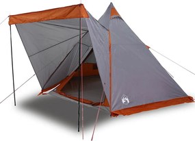 vidaXL Cort de familie Tipi pentru 6 persoane gri impermeabil