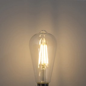 Set de 5 becuri LED E27 ST64 transparente 3,8W 806 lm 3000K