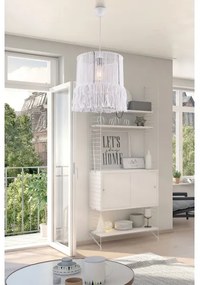 Pendul suspendat pe cablu NESS MACRAME 1xE27/40W/230V, alb