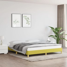 Cadru de pat, verde, 180 x 200 cm, material textil Verde, 25 cm, 180 x 200 cm