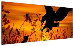 Tablou cu silueta prădătorului (120x50 cm)