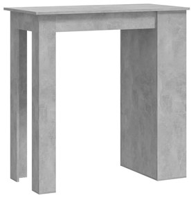 Masa de bar cu raft de depozitare, gri beton, 102x50x103,5 cm 1, Gri beton