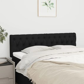 Tablii de pat, 2 buc, negru, 80x7x78 88 cm, textil 2, Negru, 160 x 7 x 78 88 cm