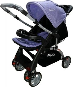 Carucior nou nascuti 2 in 1 BABY CARE™ PRO C18, Maner reversibil, Spatar reglabil in 3 trepte, Amortizoare, Frana picior,Pliabil , MOV