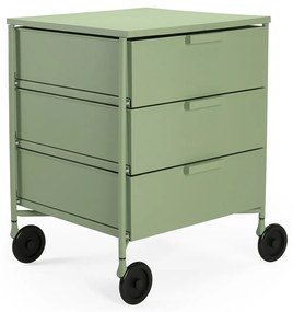 Comodă de birou MOBIL MAT 3 cu roți, mai multe culori - Kartell Culoare: verde mat