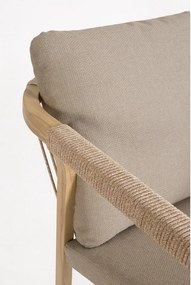 Scaun de grădină în culoare naturală din metal Kalimera – Bizzotto