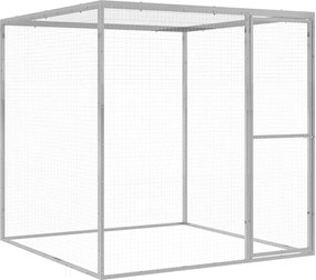 vidaXL Cușcă pentru pisici, 1,5x1,5x1,5 m, oțel galvanizat