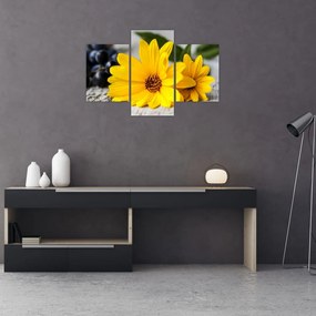 Tablou cu floare galbenă (90x60 cm)