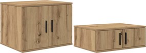 vidaXL Dulap de depozitare 2 pcs Stejar Artizanal 118 x 41 x 40 cm